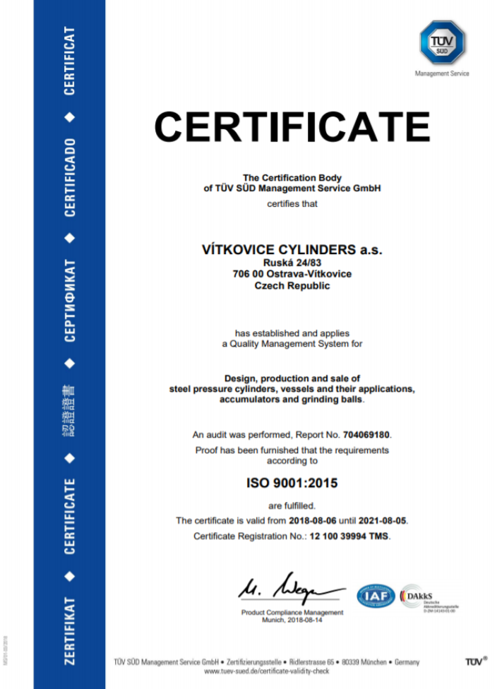  We have got new certificates ISO and IATF